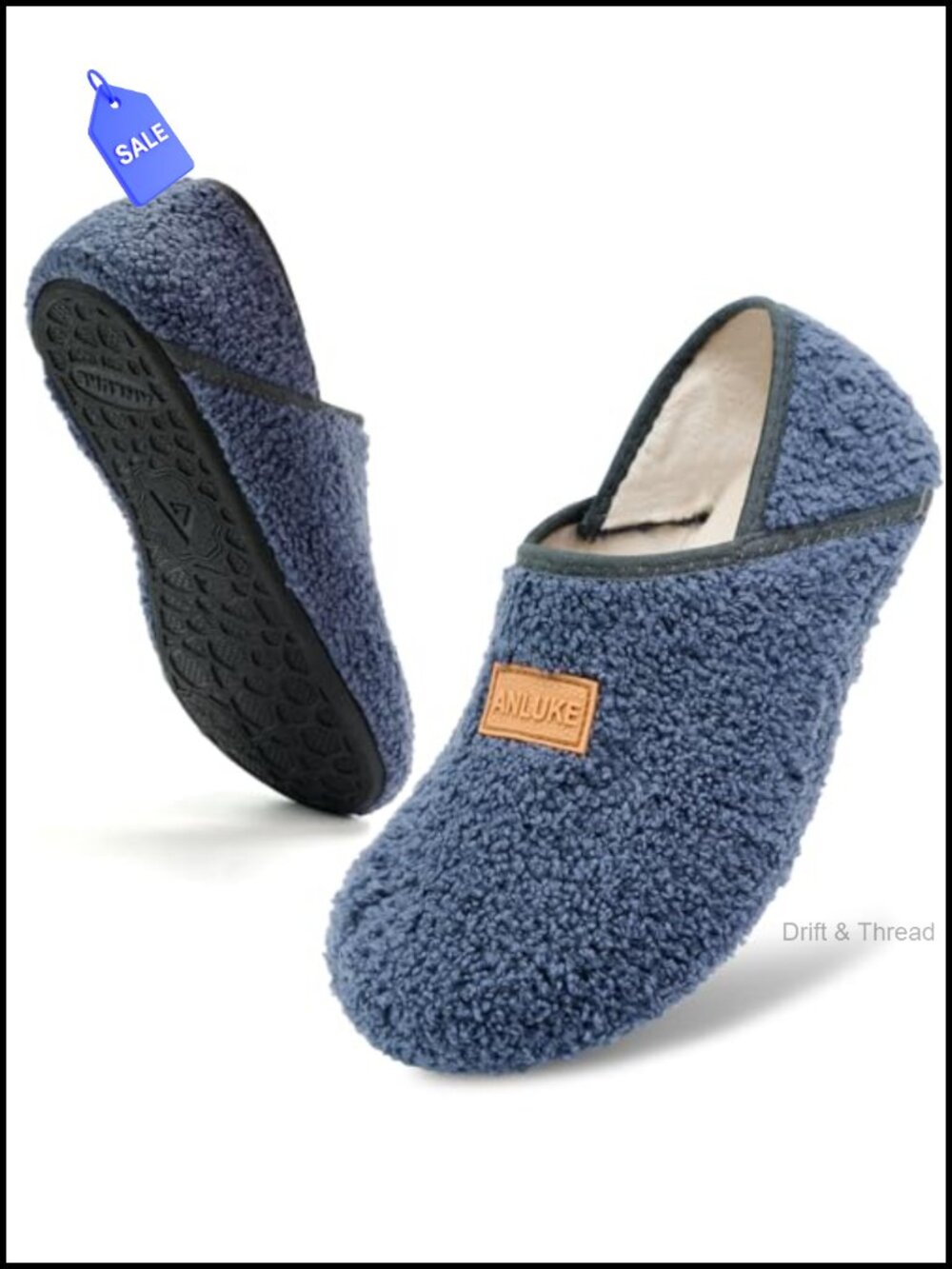 Unisex Fuzzy Fleece Slippers Slip-On Indoor Outdoor Non-Slip Socks
